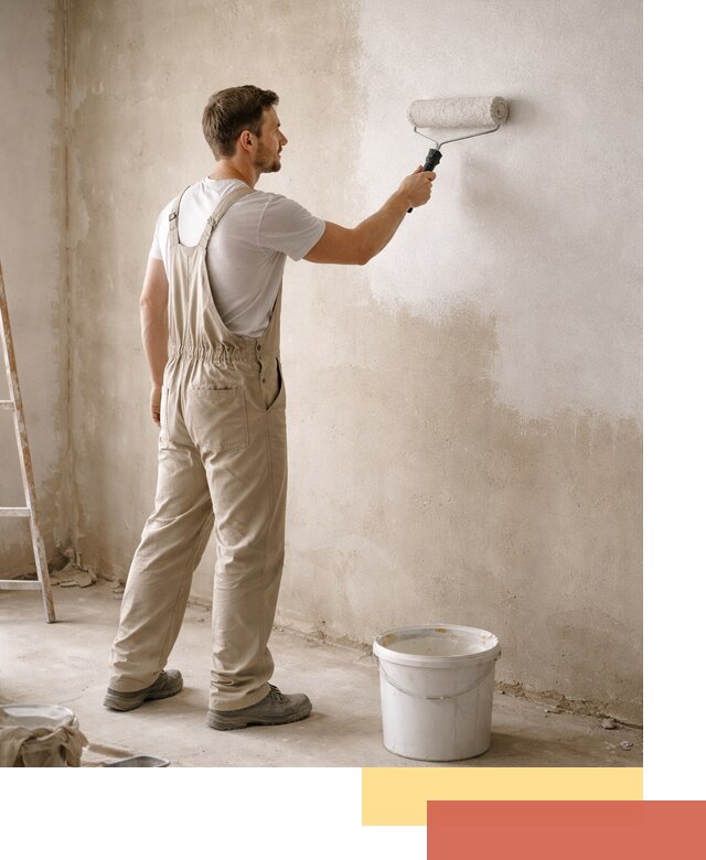 Грунтовка стен под отделку в Новомосковске профессиональным раствором