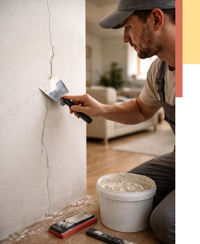 Заделка трещин и сколов в Новомосковске от 2530 руб. — быстро и недорого | ОТДЕЛОЧНИК-Нвм