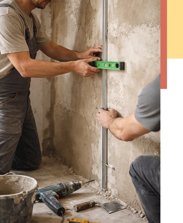 Установка штукатурных маяков в Новомосковске от 7228 руб. — быстро и недорого | ОТДЕЛОЧНИК-Нвм