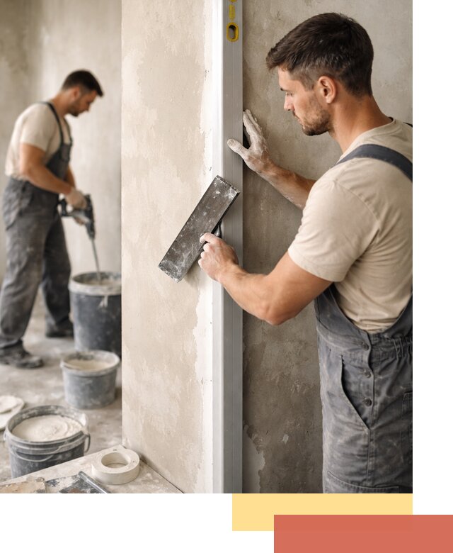 Выведение углов стен в Новомосковске: монтаж и оштукатуривание