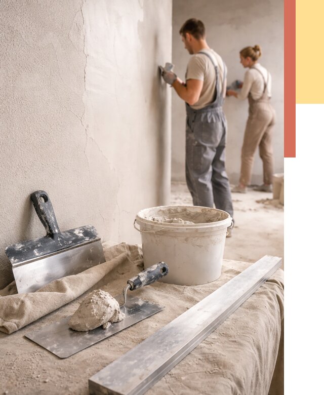 Штукатурка стен гипсовая в Новомосковске от 4646 руб/м2 — быстро и недорого | ОТДЕЛОЧНИК-Нвм