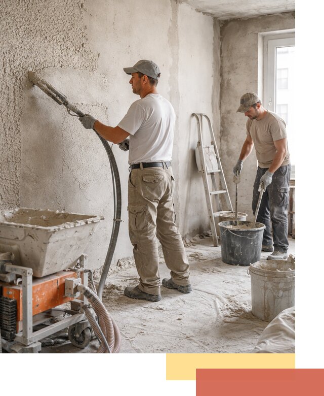 Машинная штукатурка стен в Новомосковске — быстро и качественно