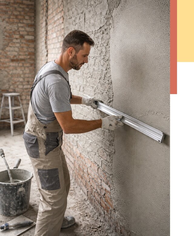 Штукатурка кирпичных стен в Новомосковске от 4646 руб/м2 — быстро и недорого | ОТДЕЛОЧНИК-Нвм