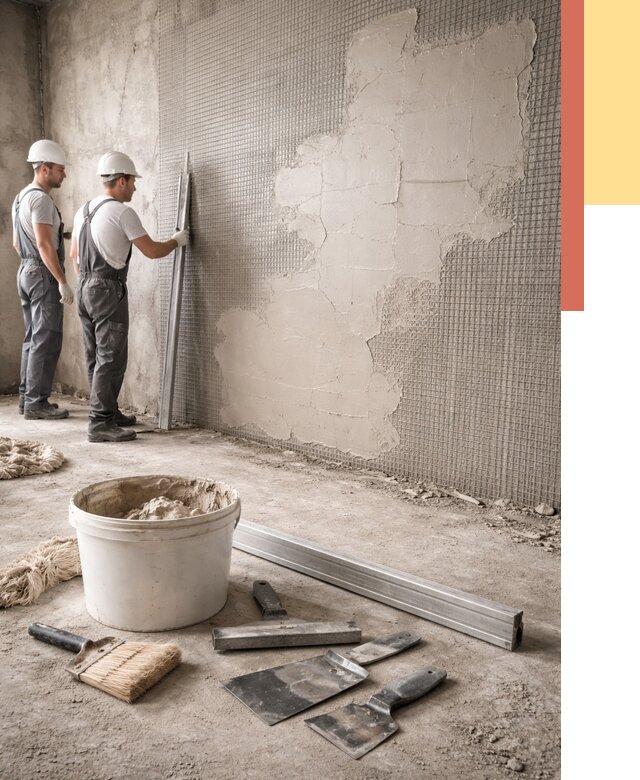 Штукатурка стен по сетке в Новомосковске от 5679 руб./м2 — быстро и недорого | ОТДЕЛОЧНИК-Нвм