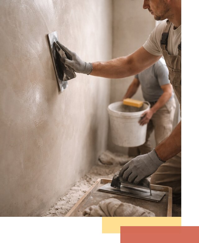 Нанесение марокканской штукатурки таделакт в Новомосковске