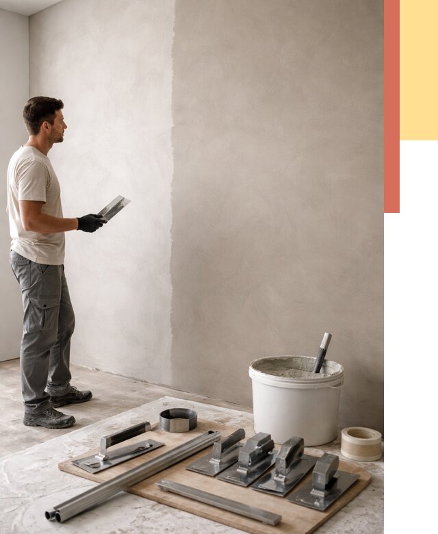 Нанесение микроцемента на стены в Новомосковске от 3304 руб./м2 под ключ | ОТДЕЛОЧНИК-Нвм