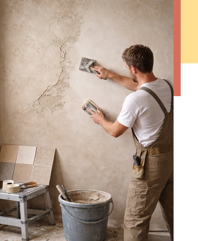 Ремонт декоративной штукатурки в Новомосковске от 4646 руб. под ключ | ОТДЕЛОЧНИК-Нвм