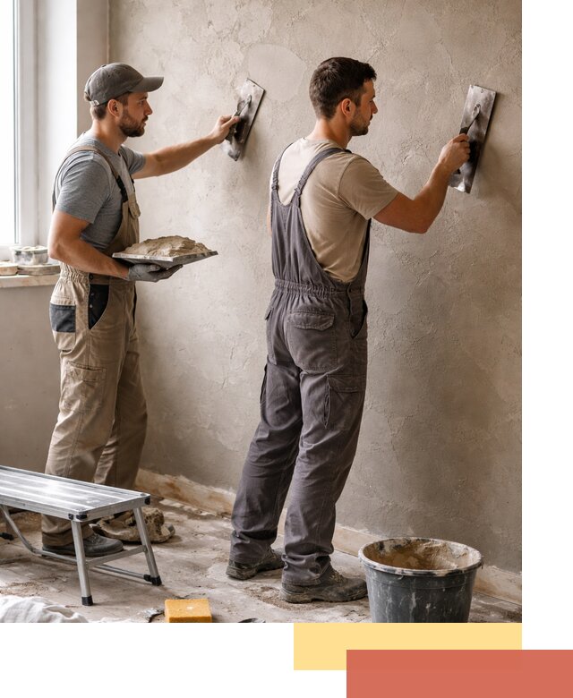 Ремонт декоративной штукатурки и восстановление фактуры в Новомосковске