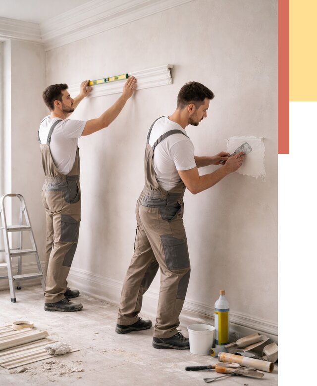 Монтаж лепнины на стены в Новомосковске от 4646 руб. — недорого, быстро | ОТДЕЛОЧНИК-Нвм