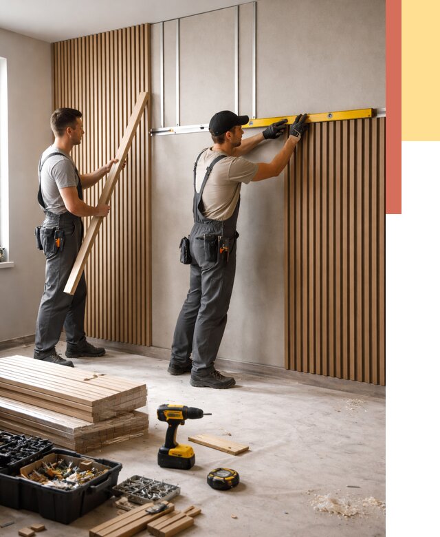 Монтаж реечных панелей на стены в Новомосковске от 1239 руб. — быстро и недорого | ОТДЕЛОЧНИК-Нвм