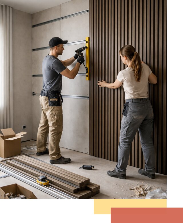 Монтаж реечных панелей на стены в Новомосковске