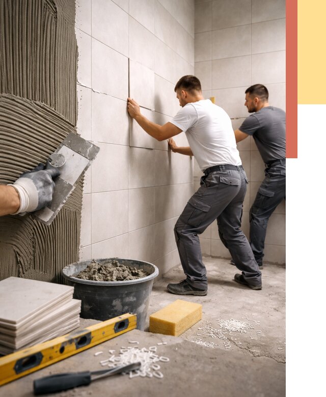 Укладка плитки на стены в Новомосковске от 878 руб. — качественно и недорого | ОТДЕЛОЧНИК-Нвм