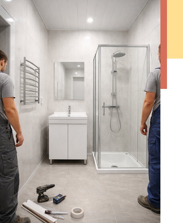 Отделка ванной комнаты панелями ПВХ в Новомосковске от 4646 руб. за м2 | ОТДЕЛОЧНИК-Нвм