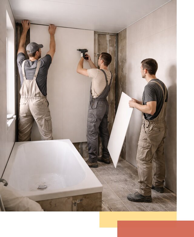 Отделка ванной панели ПВХ профессионально в Новомосковске