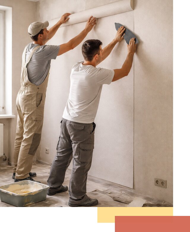 Поклейка виниловых обоев в Новомосковске профессионально и качественно