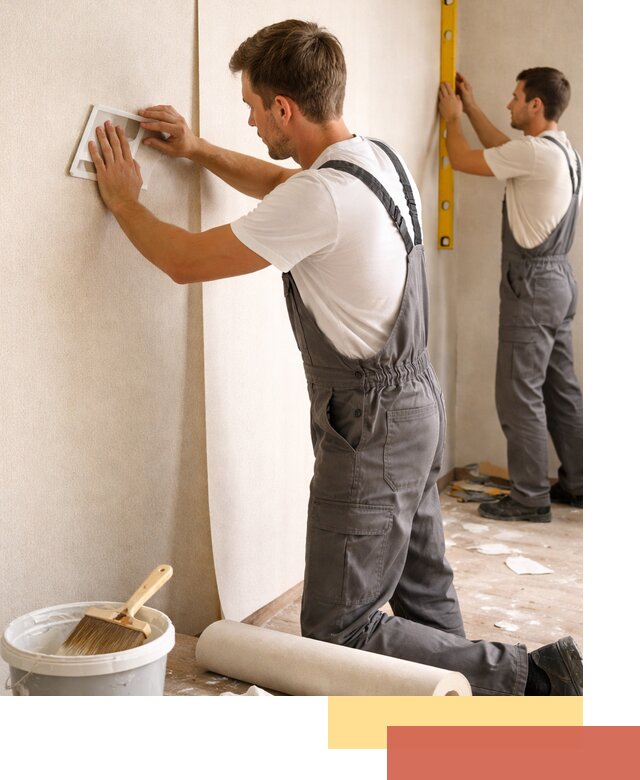 Поклейка бумажных обоев в Новомосковске качественно и недорого