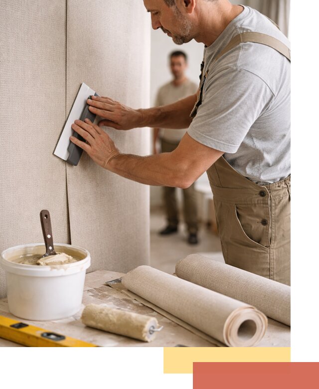 Поклейка текстильных обоев в Новомосковске профессионально и аккуратно