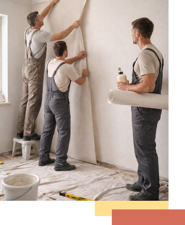 Оклейка стен обоями в Новомосковске — качественно и профессионально