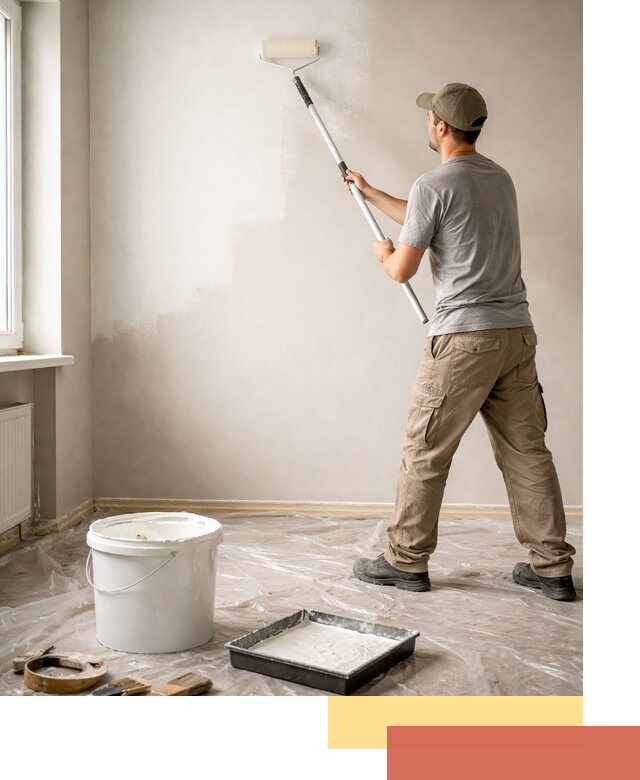 Покраска стен латексной краской в Новомосковске качественно и быстро