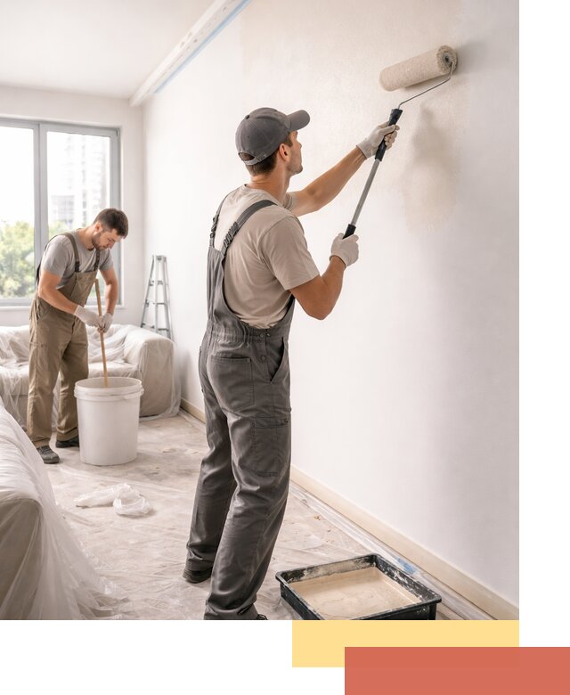 Покраска стен в офисе в Новомосковске — быстрый и качественный ремонт