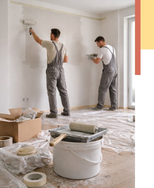 Покраска стен в квартире в Новомосковске от 2581 руб/м2 — быстро и недорого | ОТДЕЛОЧНИК-Нвм