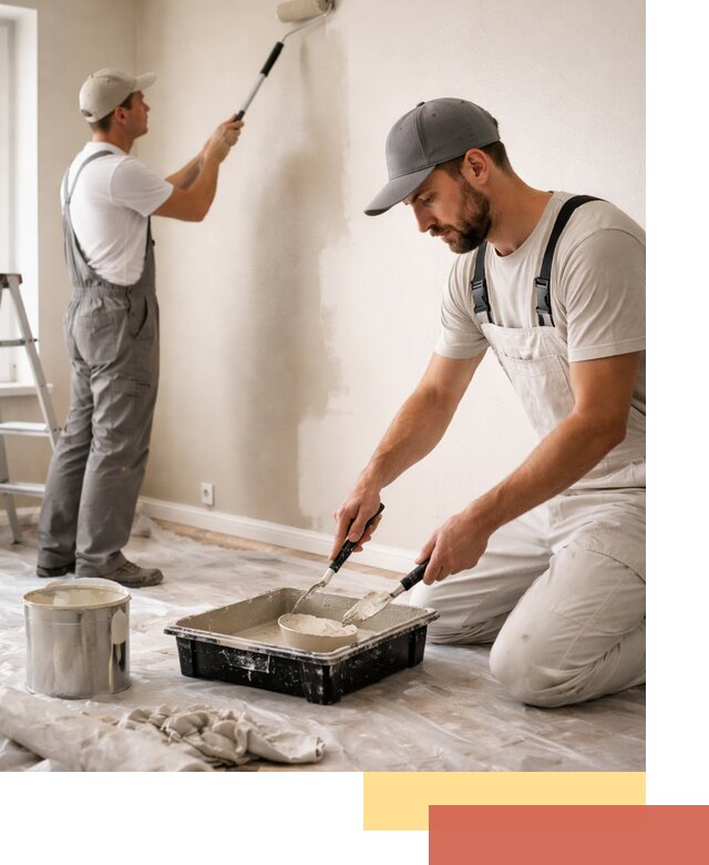 Покраска стен в квартире в Новомосковске — профессионально и аккуратно