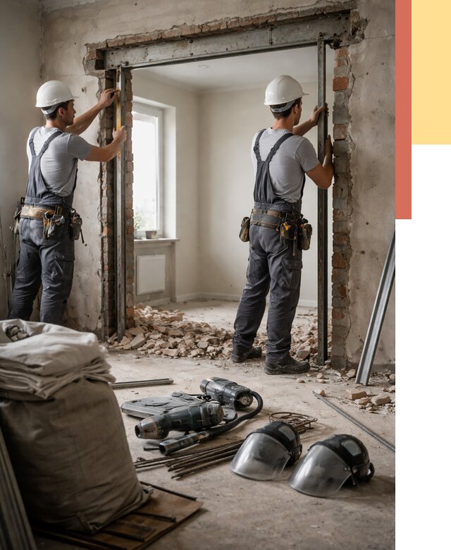 Расширение дверного проема в Новомосковске от 12906 руб. под ключ | ОТДЕЛОЧНИК-Нвм