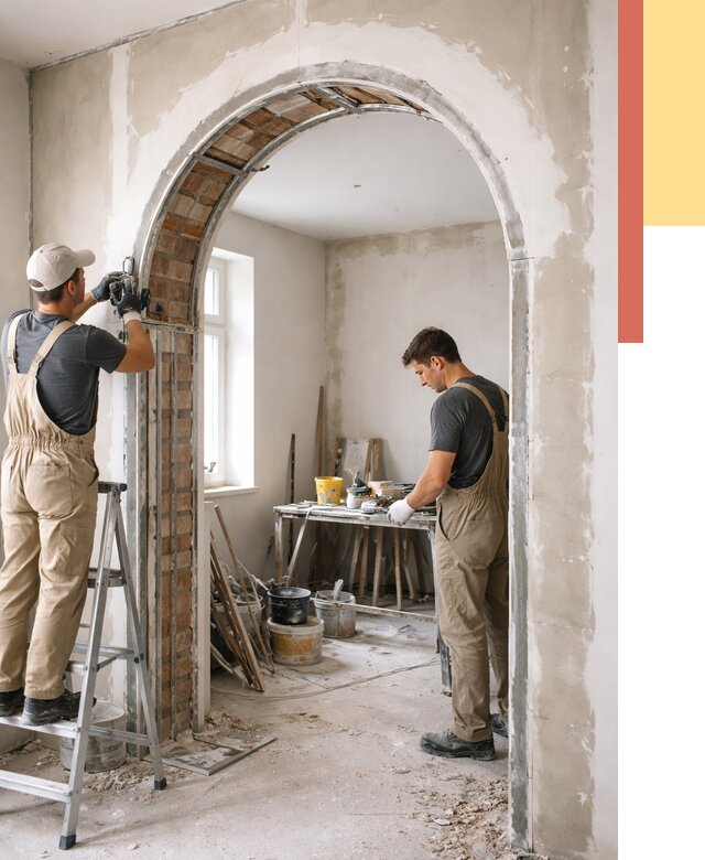 Устройство арочного проема в Новомосковске от 9809 руб. под ключ — быстро и недорого | ОТДЕЛОЧНИК-Нвм