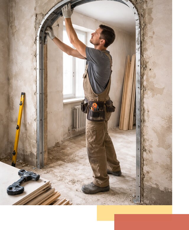 Устройство арочного проема в Новомосковске под ключ