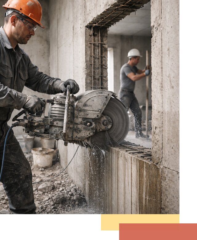 Алмазная резка проемов в Новомосковске быстро и точно