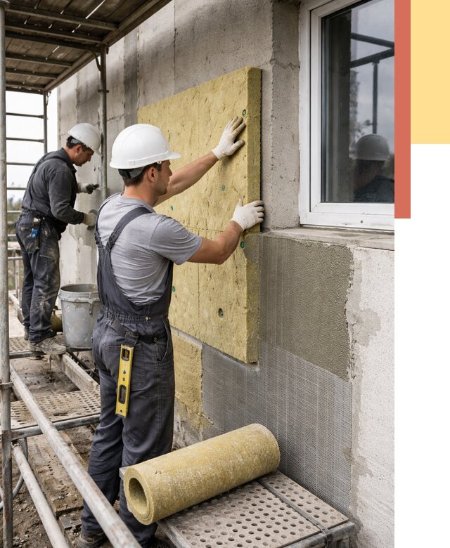 Утепление стен в Новомосковске от 4440 руб. под ключ — быстро и недорого | ОТДЕЛОЧНИК-Нвм