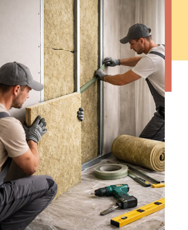 Шумоизоляция стен в Новомосковске под ключ от 1910 руб. | ОТДЕЛОЧНИК-Нвм