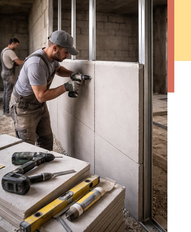 Кладка влагостойких перегородок ПГП в Новомосковске от 1239 руб. под ключ | ОТДЕЛОЧНИК-Нвм