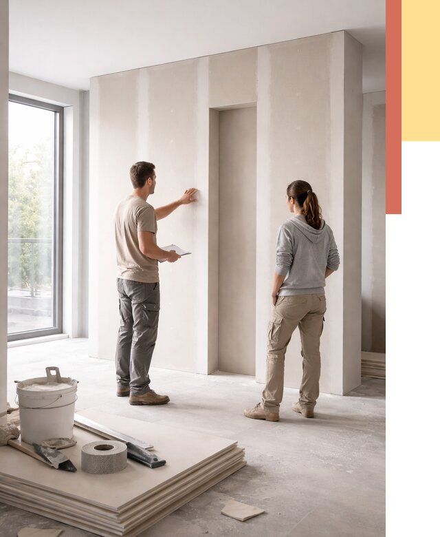 Зонирующая перегородка из гипсокартона в Новомосковске от 2891 руб. под ключ | ОТДЕЛОЧНИК-Нвм