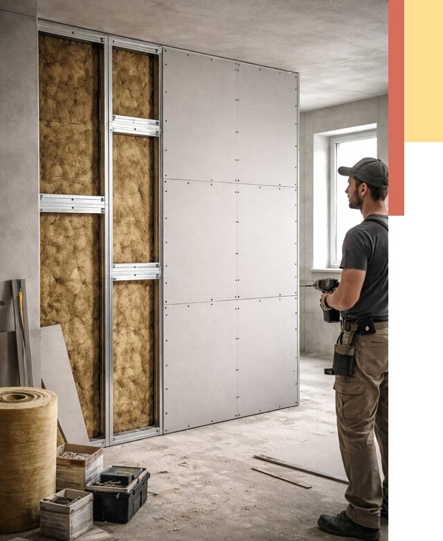 Усиленная перегородка под навеску в Новомосковске от 13216 руб. — монтаж под ключ | ОТДЕЛОЧНИК-Нвм