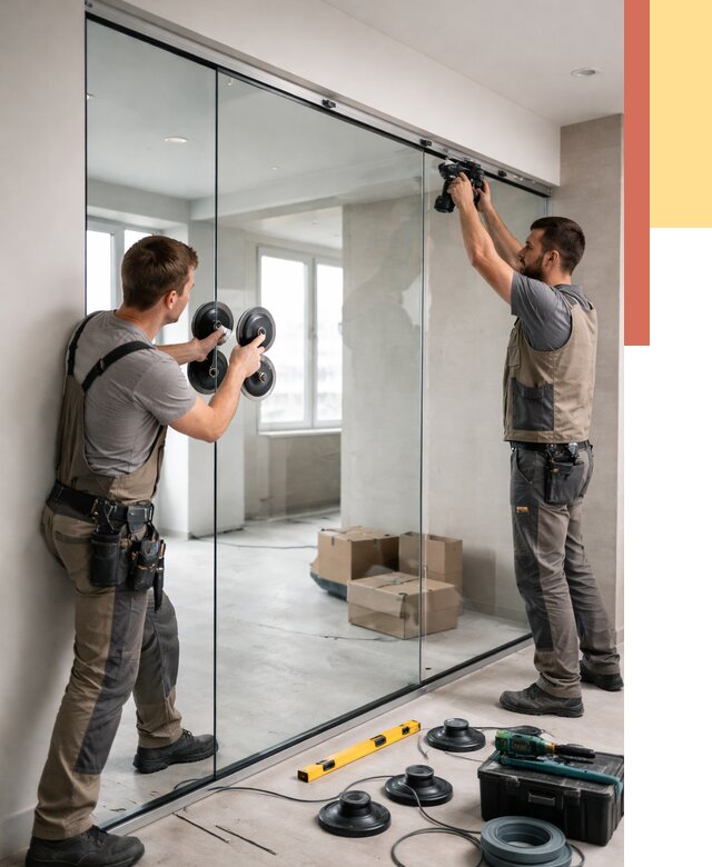 Монтаж стеклянных перегородок в Новомосковске от 6711 руб. | ОТДЕЛОЧНИК-Нвм