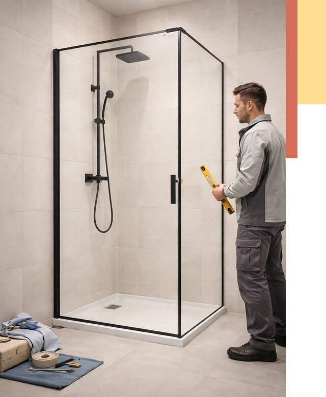 Стеклянные перегородки для душа в Новомосковске от 12906 руб. | Монтаж под ключ — ОТДЕЛОЧНИК-Нвм