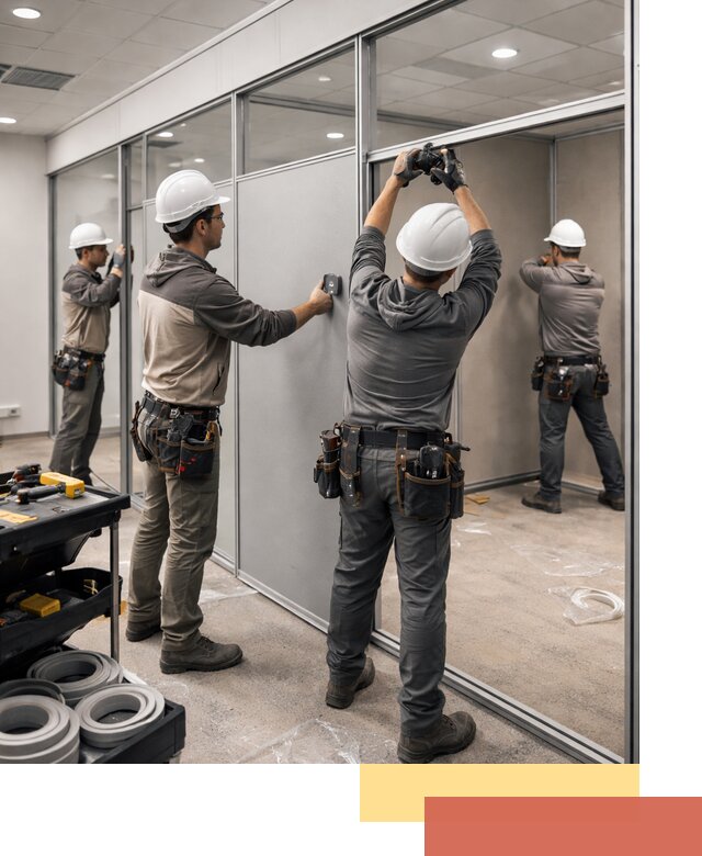 Мобильные офисные перегородки под ключ в Новомосковске