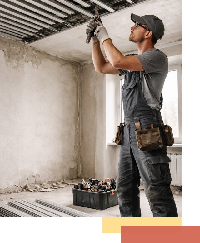 Демонтаж реечного потолка в Новомосковске быстро и аккуратно