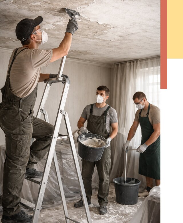 Удаление побелки с потолка в Новомосковске от 2581 руб. быстро и недорого | ОТДЕЛОЧНИК-Нвм