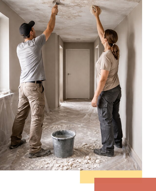 Удаление побелки с потолка в Новомосковске — быстро и аккуратно