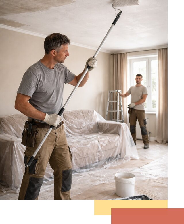 Грунтовка потолка в Новомосковске — подготовка под покраску и отделку