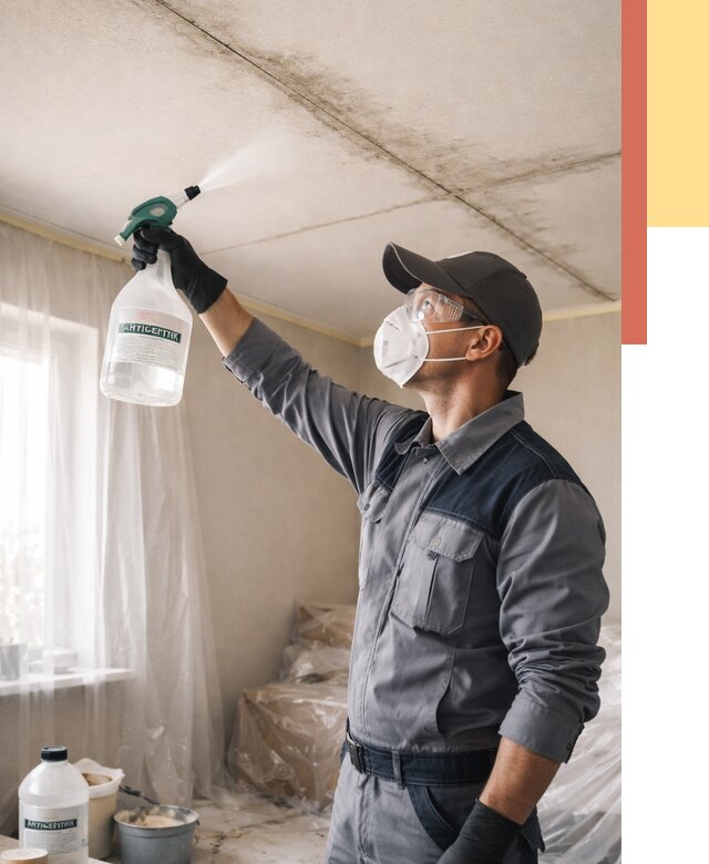 Антисептическая обработка потолка в Новомосковске от 2581 руб. | ОТДЕЛОЧНИК-Нвм