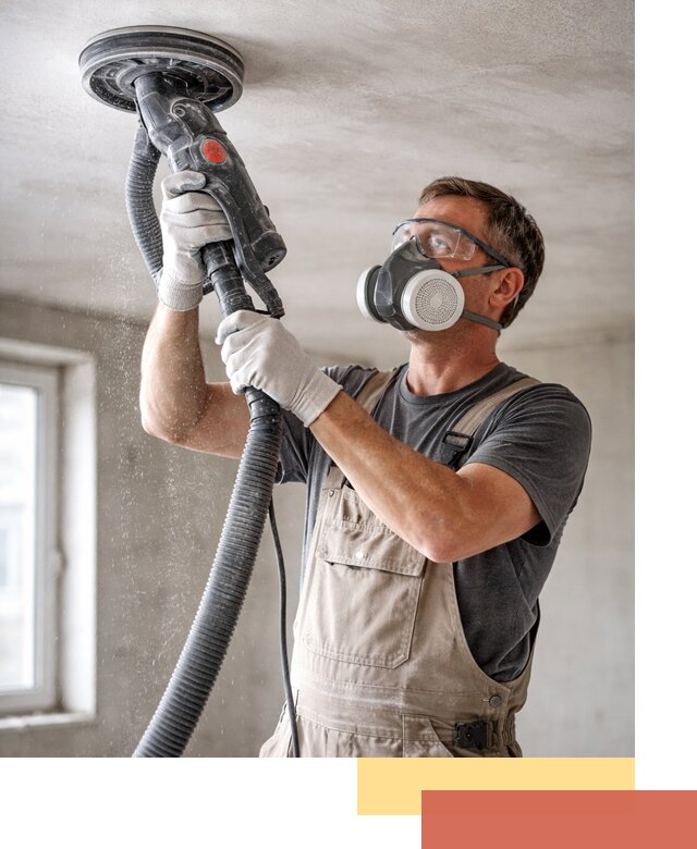 Шлифовка потолка в Новомосковске — качественная подготовка под отделку