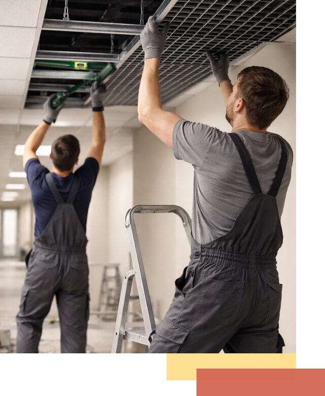 Монтаж потолка Грильято в Новомосковске: установка под ключ качественно