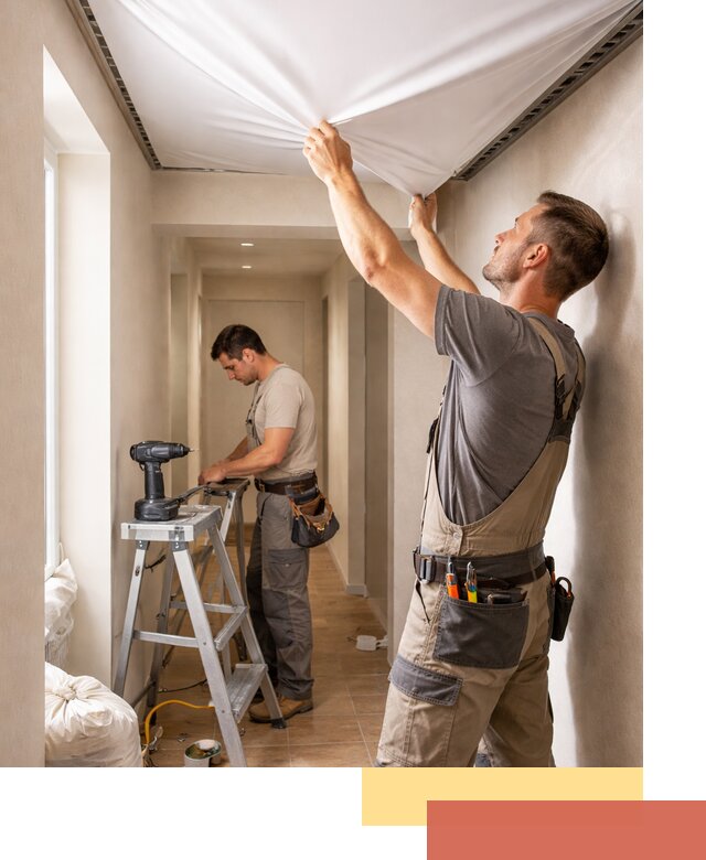 Монтаж натяжного потолка в прихожей в Новомосковске