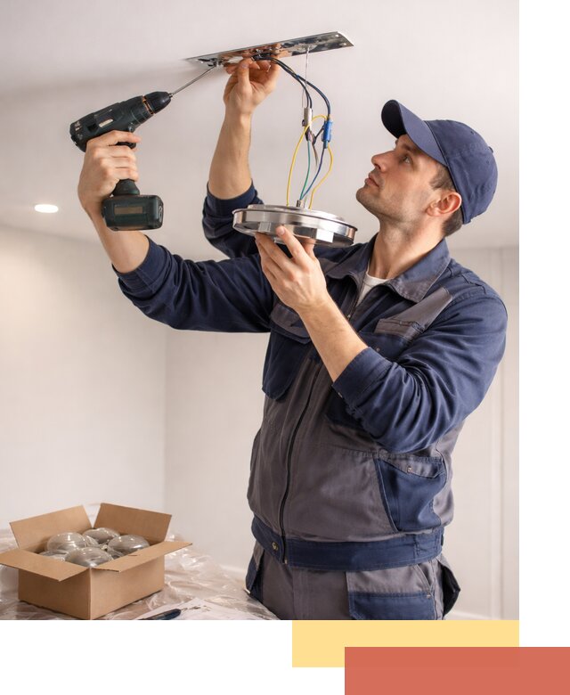 Установка люстры в натяжной потолок в Новомосковске