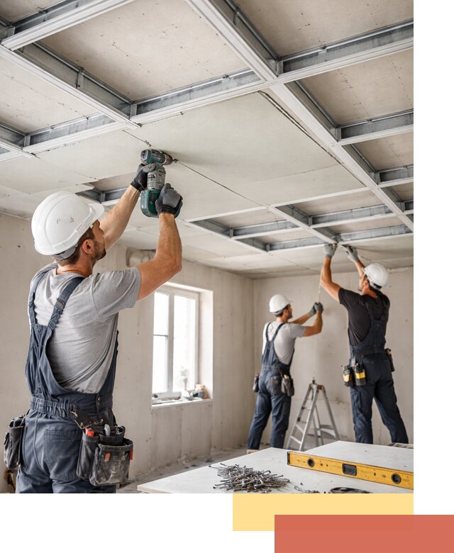 Кессонный потолок из гипсокартона под ключ в Новомосковске