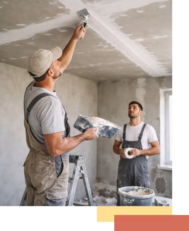 Обработка швов потолка ГКЛ в Новомосковске: качественная заделка и шпатлевка