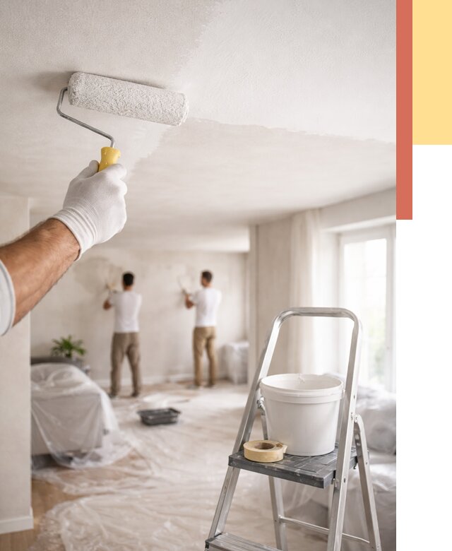 Покраска потолка акриловой краской в Новомосковске от 2581 руб. | ОТДЕЛОЧНИК-Нвм